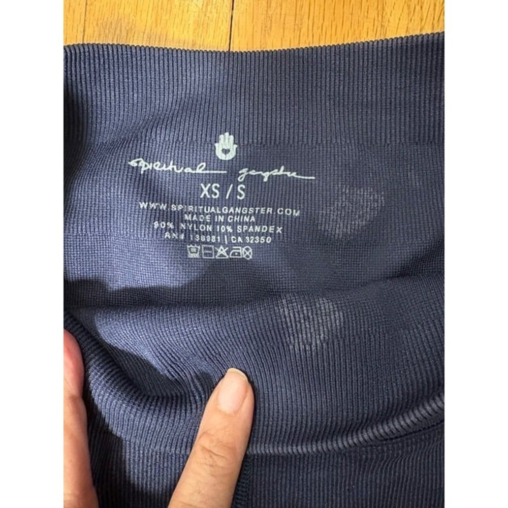 Spiritual Gangster, Leggings, Navy Blue, XS/S,MSRP $88